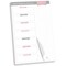 bloom daily planners Planning Pad, 6" x 9", Meal Planning Pad with Magnets, Pink & Grey